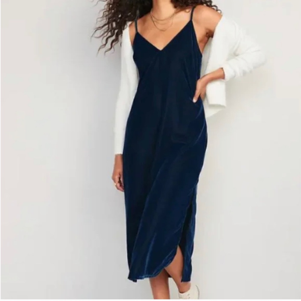 Old Navy Velvet Midi Slip Dress